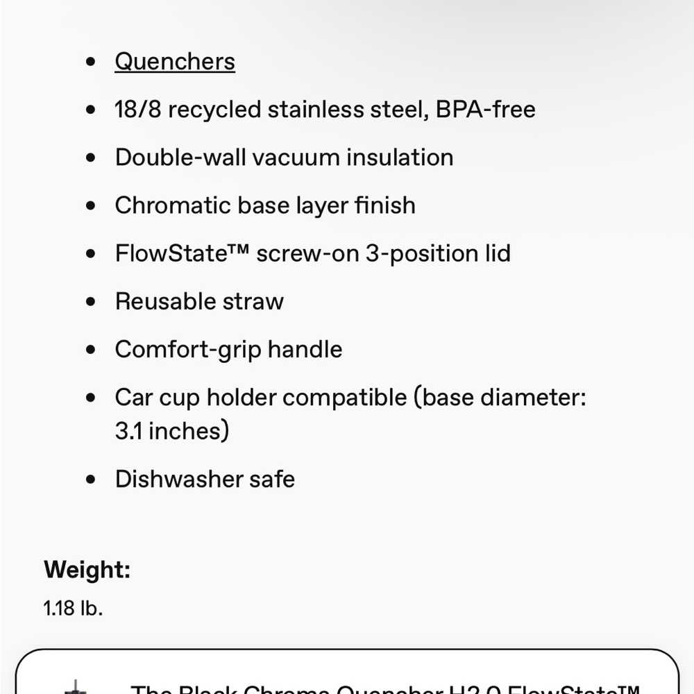 Stanley Black Chrome Quencher - Picture 9 of 10